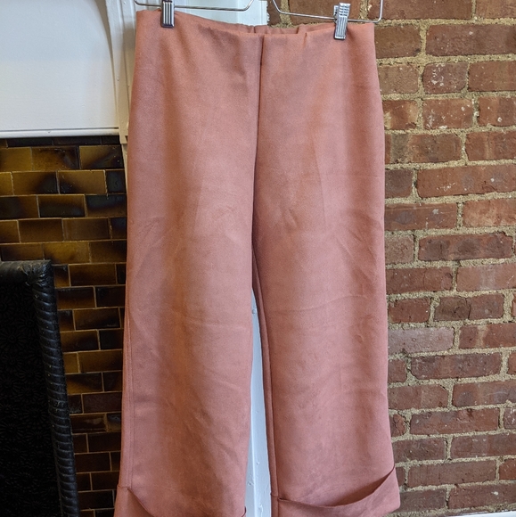 Zara Pants - Zara Cuffed Wide Leg Pink Pants S